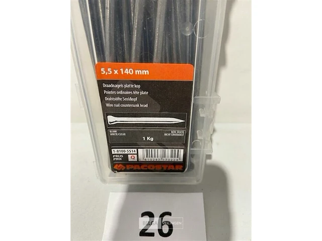 1 kg draadnagels platte kop 5,5 x 140 mm - afbeelding 3 van  3