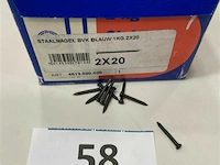 1 kg stalen nagels 2 x 20 mm - afbeelding 1 van  3