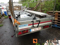 1 kipwagen, dubbele assen, plaat 1sdz 916, chassis ye8010202fnc12329, aluminium, 4 opklapbare zijkanten. waarschuwing, verkocht zonder de inhoud - afbeelding 1 van  6