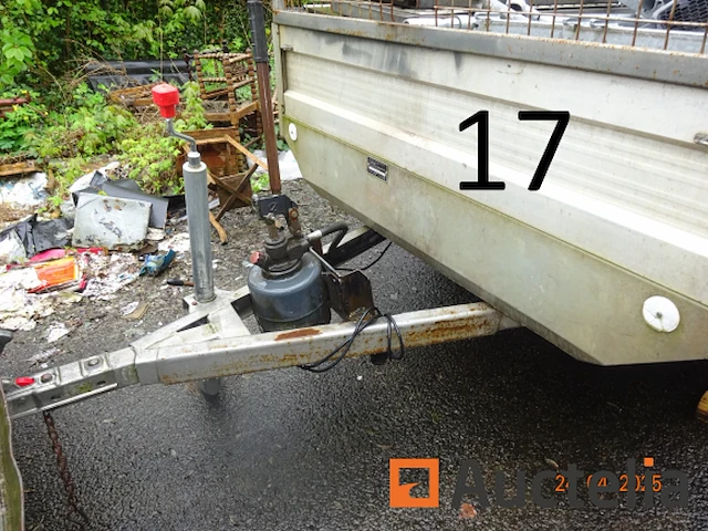1 kipwagen, dubbele assen, plaat 1sdz 916, chassis ye8010202fnc12329, aluminium, 4 opklapbare zijkanten. waarschuwing, verkocht zonder de inhoud - afbeelding 2 van  6