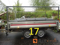 1 kipwagen, dubbele assen, plaat 1sdz 916, chassis ye8010202fnc12329, aluminium, 4 opklapbare zijkanten. waarschuwing, verkocht zonder de inhoud - afbeelding 3 van  6
