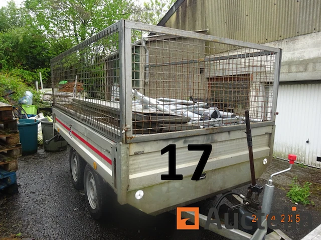 1 kipwagen, dubbele assen, plaat 1sdz 916, chassis ye8010202fnc12329, aluminium, 4 opklapbare zijkanten. waarschuwing, verkocht zonder de inhoud - afbeelding 4 van  6