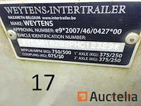 1 kipwagen, dubbele assen, plaat 1sdz 916, chassis ye8010202fnc12329, aluminium, 4 opklapbare zijkanten. waarschuwing, verkocht zonder de inhoud - afbeelding 5 van  6