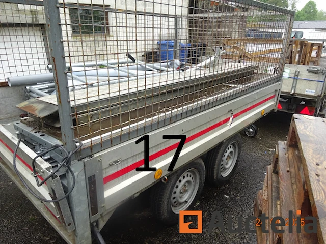 1 kipwagen, dubbele assen, plaat 1sdz 916, chassis ye8010202fnc12329, aluminium, 4 opklapbare zijkanten. waarschuwing, verkocht zonder de inhoud - afbeelding 6 van  6
