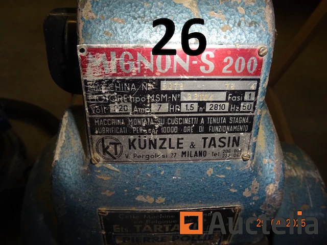 1 kunzle&tasin parketschuurmachine, 1 voorraad strips in een zak en op de zak geplaatst - afbeelding 2 van  5