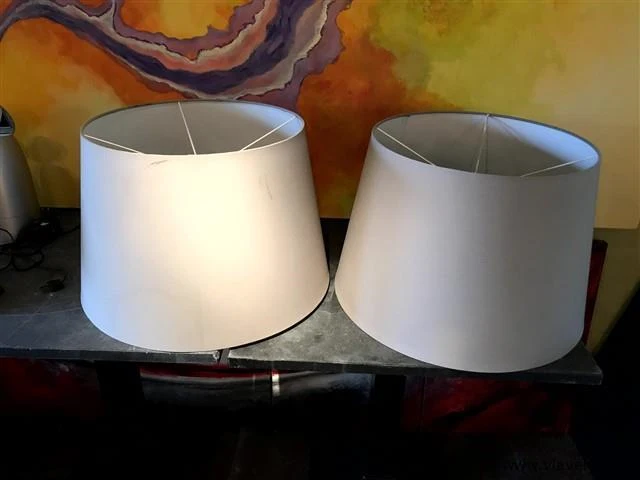 1 lampenkap plafond taupe met lamp - afbeelding 1 van  3