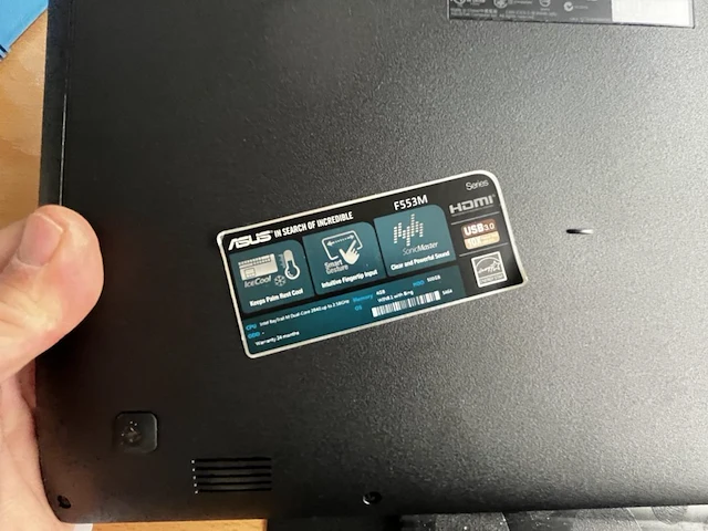 1 laptop asus f553m - afbeelding 2 van  3