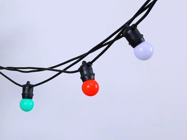 1 lichtsnoer 10 meter 10 led-lampen - multicolor - afbeelding 2 van  8