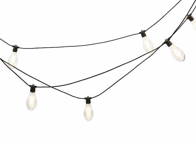 1 lichtsnoer papaya 10m 10 grote lampen - extra warm wit - afbeelding 1 van  9