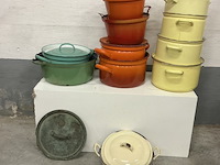 1 lot: 11 stuks emaille potten in verschillende kleuren - afbeelding 1 van  2