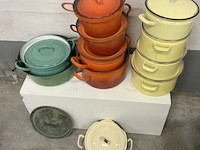 1 lot: 11 stuks emaille potten in verschillende kleuren - afbeelding 2 van  2