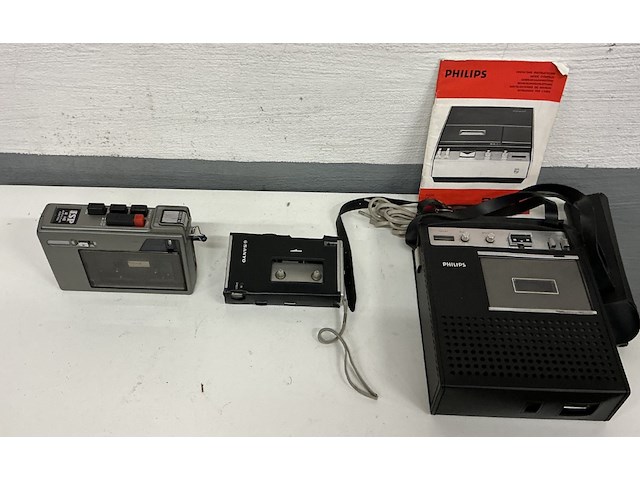 1 lot :3 x oude cassentenrecorders - afbeelding 1 van  1