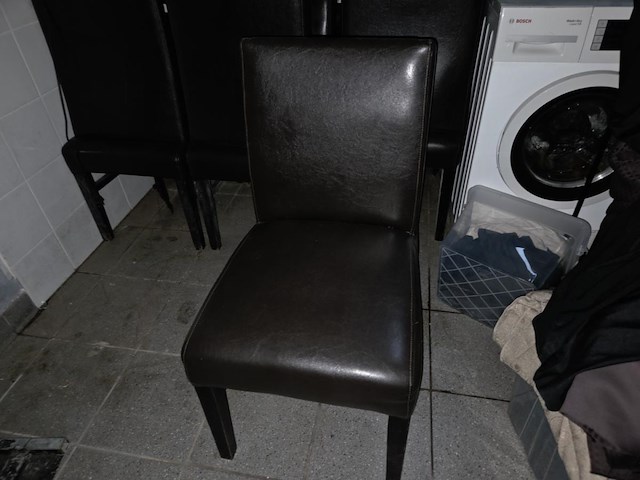 1 lot plm 25 semi lederen stoelen - afbeelding 3 van  5