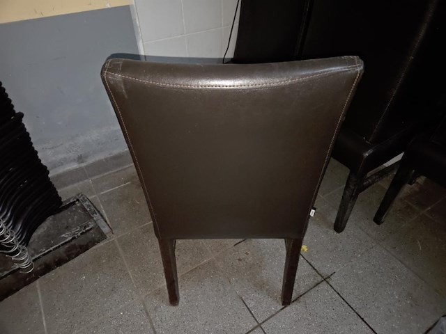 1 lot plm 25 semi lederen stoelen - afbeelding 4 van  5