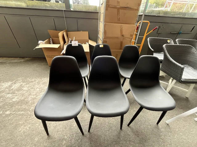 1 lot stoelen noah black - afbeelding 1 van  6