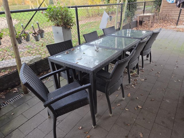 1 lot terrasmeubilair in wicker - afbeelding 3 van  18
