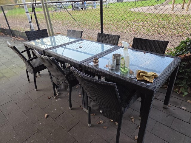 1 lot terrasmeubilair in wicker - afbeelding 4 van  18