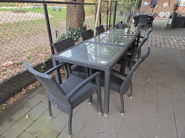 1 lot terrasmeubilair in wicker - afbeelding 5 van  18