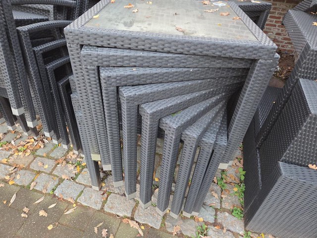 1 lot terrasmeubilair in wicker - afbeelding 12 van  18