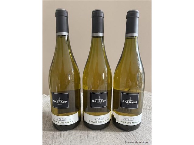1 lot van 4 flessen maison galhaud chardonnay - afbeelding 1 van  1
