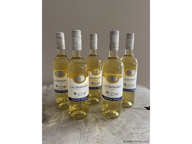 1 lot van 5 flessen la croisade medium sweet - afbeelding 1 van  1