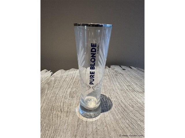 1 lot van 5 glazen pure blonde by jupiler - afbeelding 1 van  1