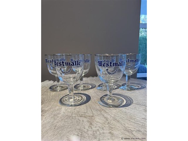 1 lot van 6 glazen westmalle - afbeelding 1 van  1