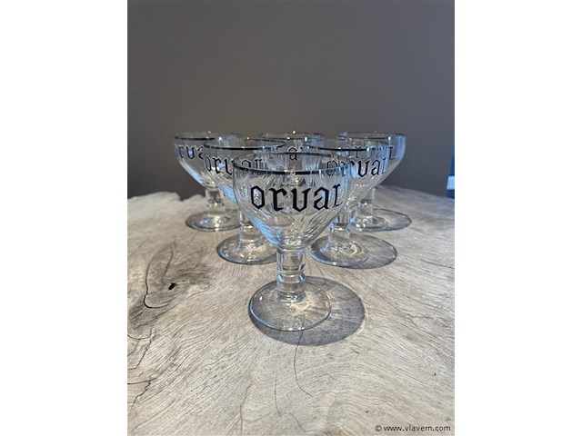 1 lot van 6 orval glazen - afbeelding 1 van  1