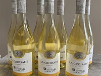 1 lot van 7 flessen la croisade chardonnay-grenache blanc - afbeelding 1 van  1