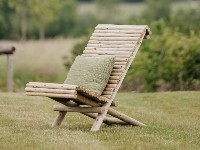 1 loungestoel in hout - afbeelding 2 van  4