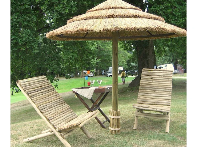 1 loungestoel in hout - afbeelding 4 van  4