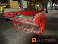 1 metaal bak kantelen met de inhoud, rood, voor afvalterugwinning met laadsysteem door pallet 200/150/115 van merk bruer, belasting tot 2000kg - afbeelding 1 van  6