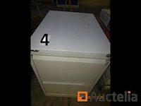 1 metalen kast met twee grijze lades - afbeelding 2 van  2