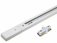 1 meter rail 1 fase 2 draden met doorverbinder (10x) - afbeelding 1 van  3