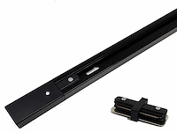 1 meter rail 1 fase 2 draden met doorverbinder (60x) - afbeelding 1 van  3