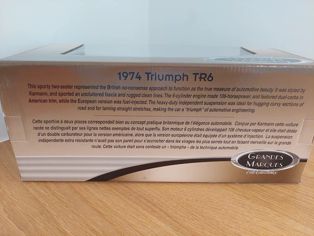 1 modelwagen grandes marques triumph tr6, 1974 - afbeelding 6 van  6