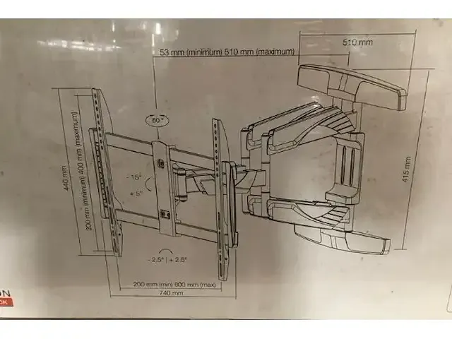 1 muurbevestiging flat screen - afbeelding 7 van  8