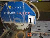 1 natzaag (cabat lasertegelsnijder), tafellengte 140/breedte 65, diam. 35cm