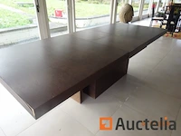 1 opvouwbare tafel. totale lengte uitgevouwen 2m60/1m05/76cm