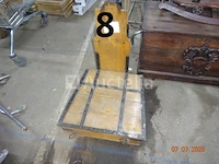 1 oude houten weegschaal, boerderij, voor het wegen van aardappelen met het opschrift jl - afbeelding 2 van  2