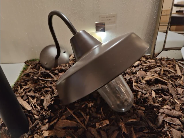 1 outdoor muurlamp luminello isabella met lampvoet e27 230v, inclusief led - afbeelding 1 van  1