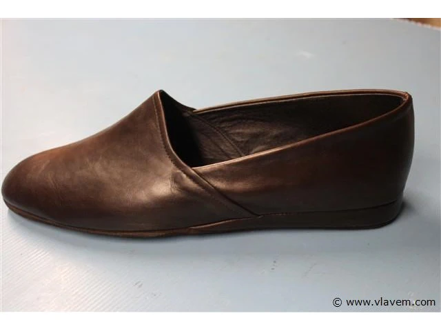 1 paar luxe buffeleder heren pantoffels maat 51 winkelwaarde meer dan 100€ - afbeelding 1 van  1