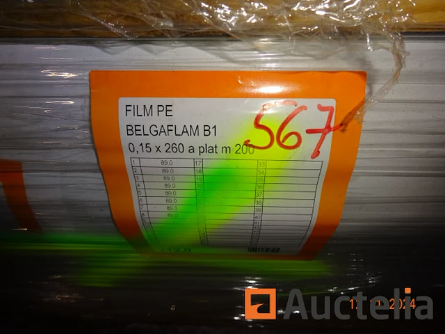 1 pallet belgaflam b10,15/260 vlakke pe folie m200 - afbeelding 2 van  2