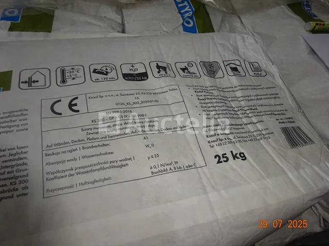 1 pallet van 25kg knauf ks300 zakken - afbeelding 1 van  3