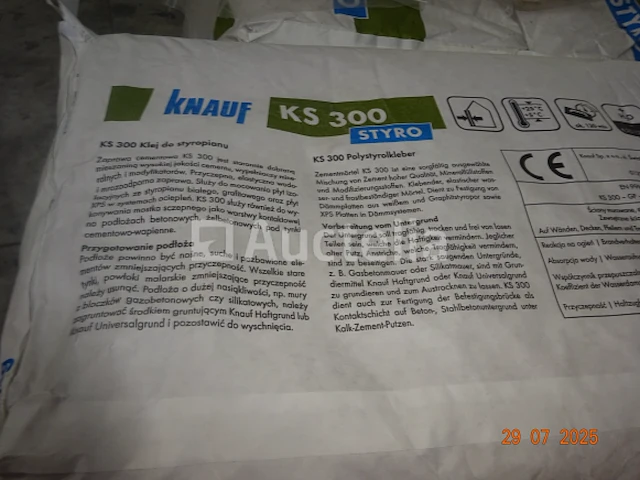 1 pallet van 25kg knauf ks300 zakken - afbeelding 2 van  3