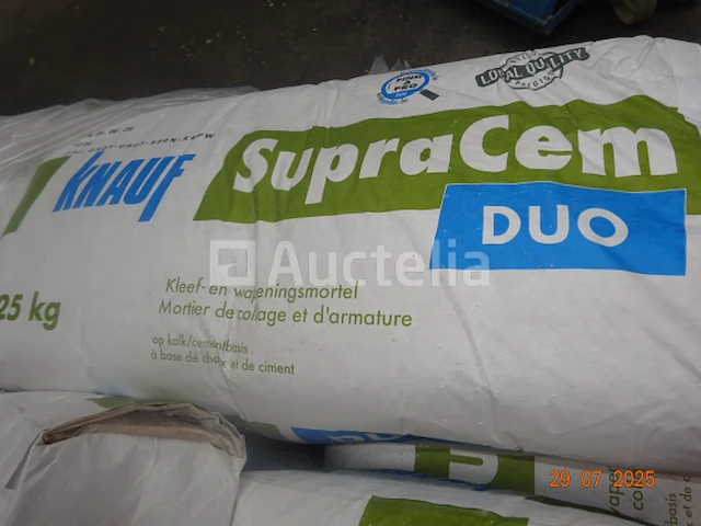 1 pallet van 38 zakken van 25 kg supra cem duo lijmmortel en wapening - knauf - afbeelding 5 van  5