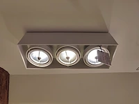 1 plafonflamp orbit look out tripple 3x qr111 optiled 12w 800lm 2800k cri 80+ 20° igbt/triac dimmable white - afbeelding 2 van  3
