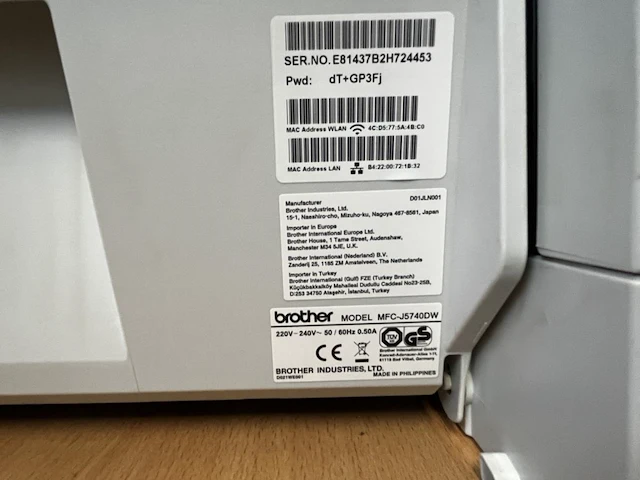 1 printer/copier brother mfc-j5740dw - afbeelding 5 van  7