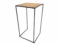 1 professionele bartafel vierkant - zwart/bruin - afbeelding 1 van  8