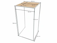 1 professionele bartafel vierkant - zwart/bruin - afbeelding 2 van  8